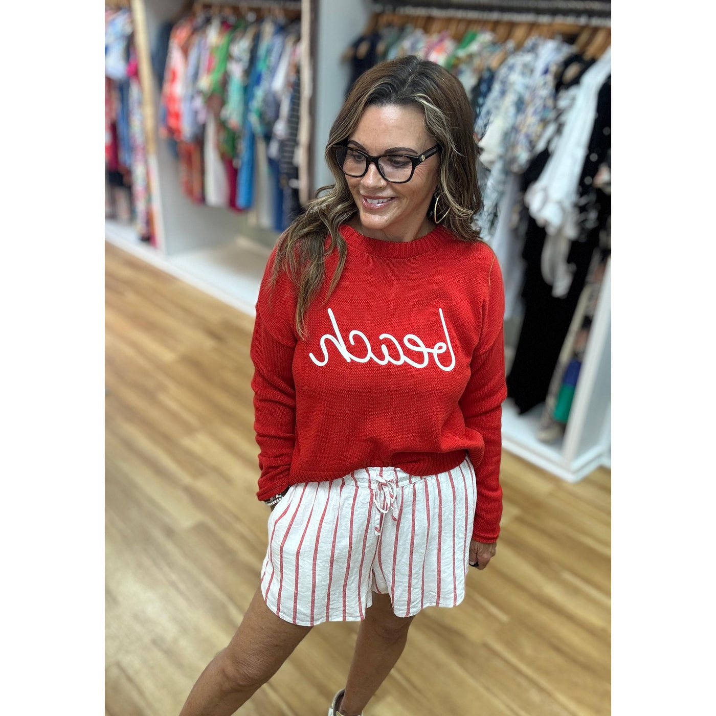 Z Supply Sienna Beach Sweater - Cabana Red
