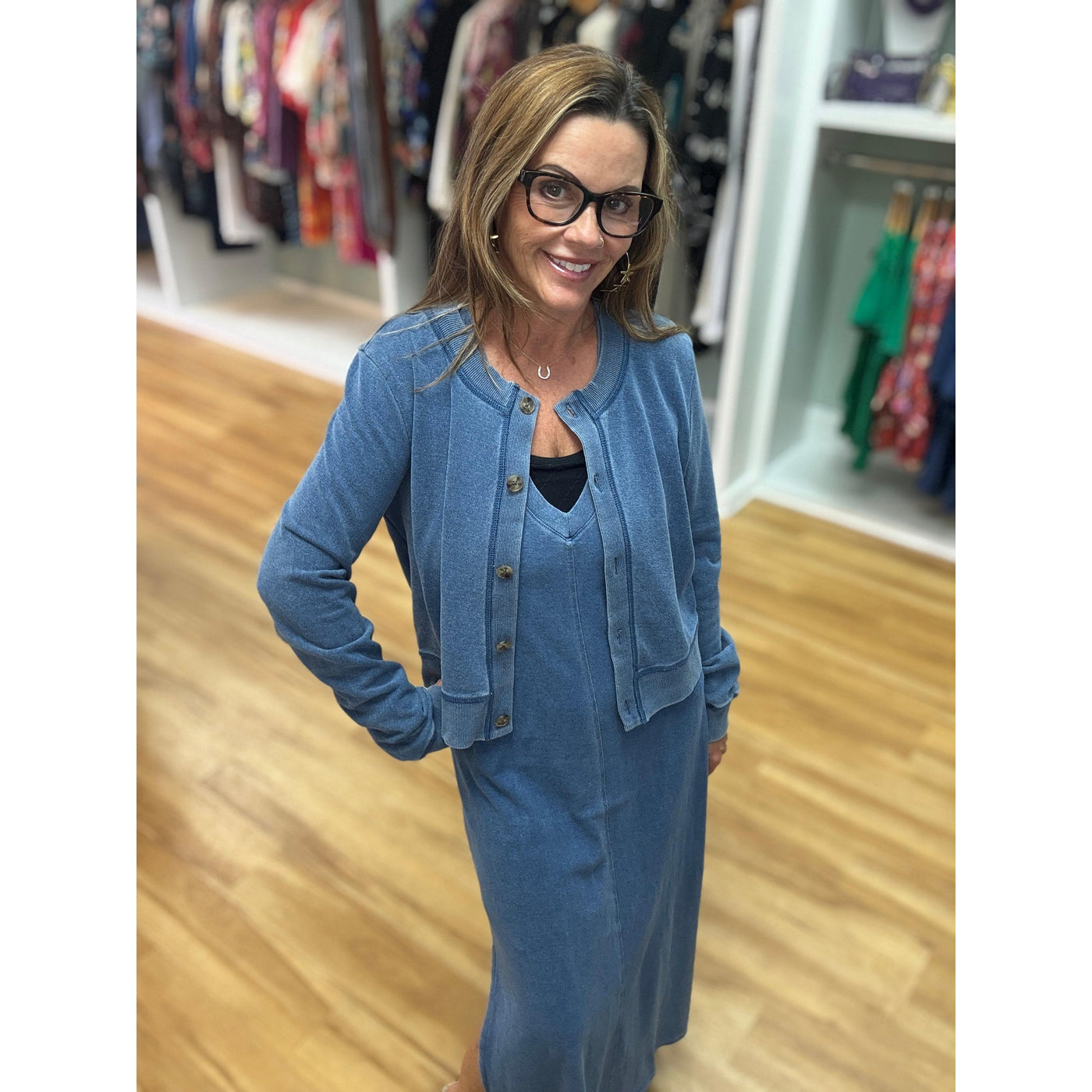 Z Supply Daily Denim Cardigan - Vintage Indigo