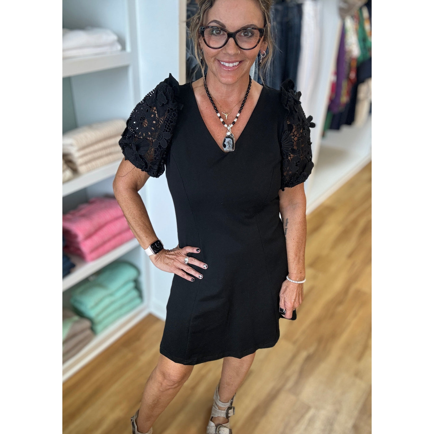 Sarah Swing Dress - Black