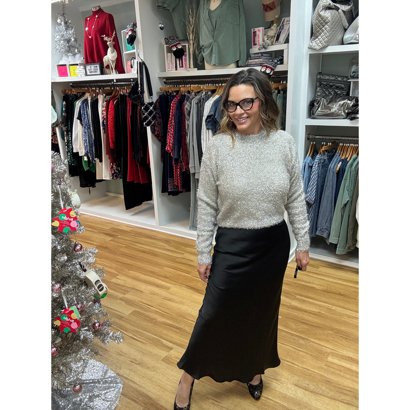 Z Supply Europa Sheen Skirt - Black