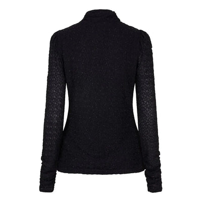 Esqualo Fancy Sleeves Top - Black